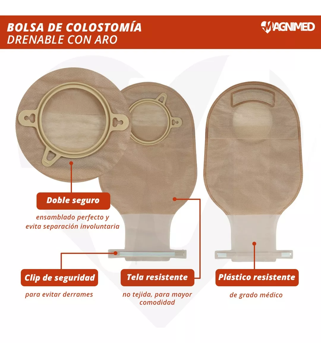 Foto 6 pulgar | Bolsas para Colostomía Magnimed 5 Piezas
