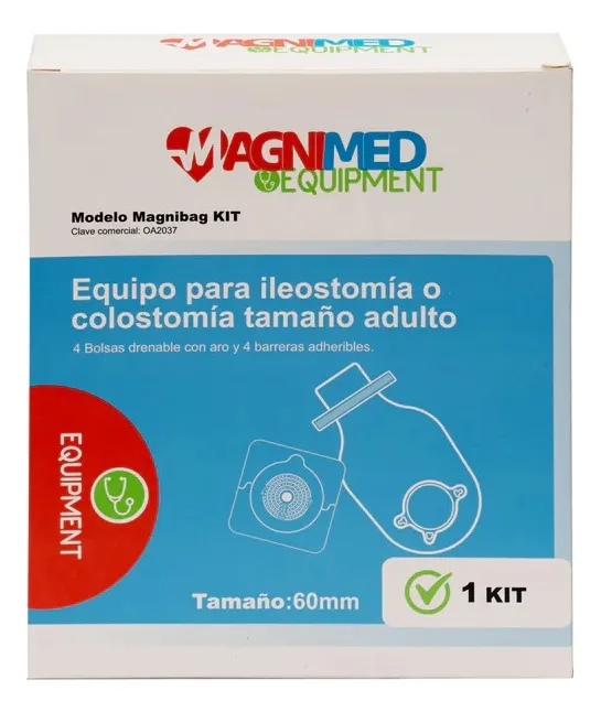 Foto 2 pulgar | Kit Equipo Para Ileostomía O Colostomía Para Adulto | Incluye 4 Bolsas Drenables Con Aro Y 4 Barreras Adheribles