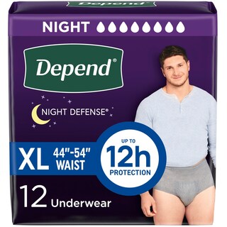 Foto 1 | Ropa Interior Para Adultos Para Incontinencia Depend Night Defense Para Hombre Xl 12 - Venta Internacional.