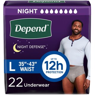 Foto 1 | Ropa Interior Para Adultos Para Incontinencia Depend Night Defense Para Hombre L 22u - Venta Internacional.