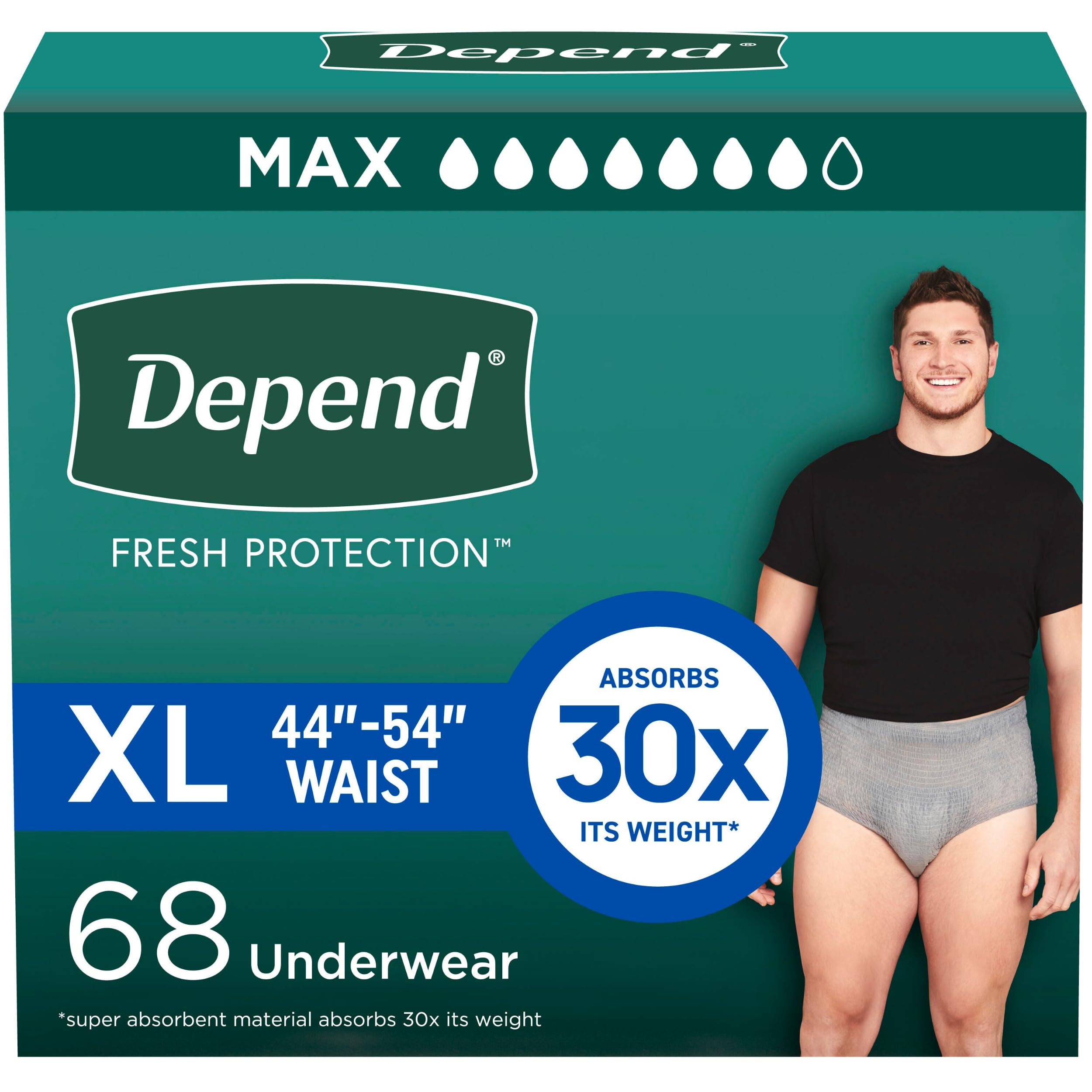 Foto 1 | Ropa Interior Para Incontinencia Para Adultos Depend Fresh Protection Men Xl - Venta Internacional.