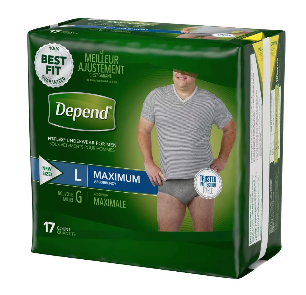 Foto 3 pulgar | Ropa Interior Para Incontinencia Depend Fit-flex Para Hombre  Talla Grande  17 Unidades - Venta Internacional.