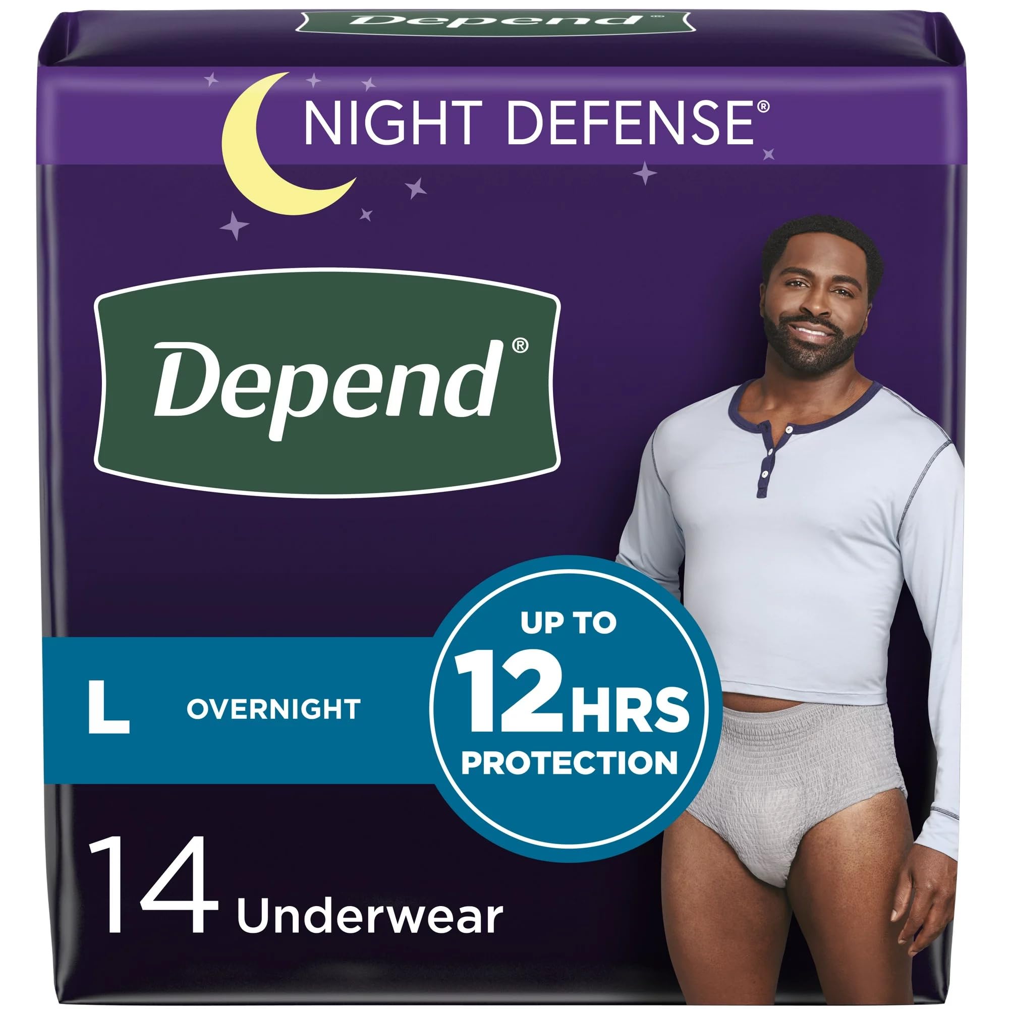 Foto 2 pulgar | Ropa Interior Para La Incontinencia Depend Overnight Para Hombre  Tamaño Grande  Paquete De 1 - Venta Internacional.