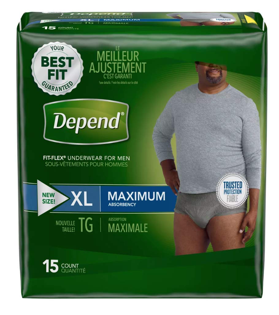 Foto 2 pulgar | Ropa Interior Para Incontinencia Depend Fitflex Max Para Hombre Xl 15 Unidades - Venta Internacional.