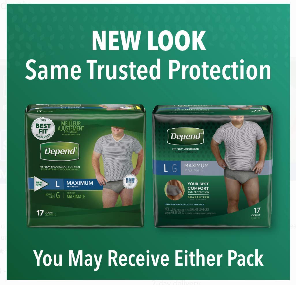 Foto 4 | Ropa Interior Para Incontinencia Depend Fitflex Max Para Hombre Xl 15 Unidades - Venta Internacional.