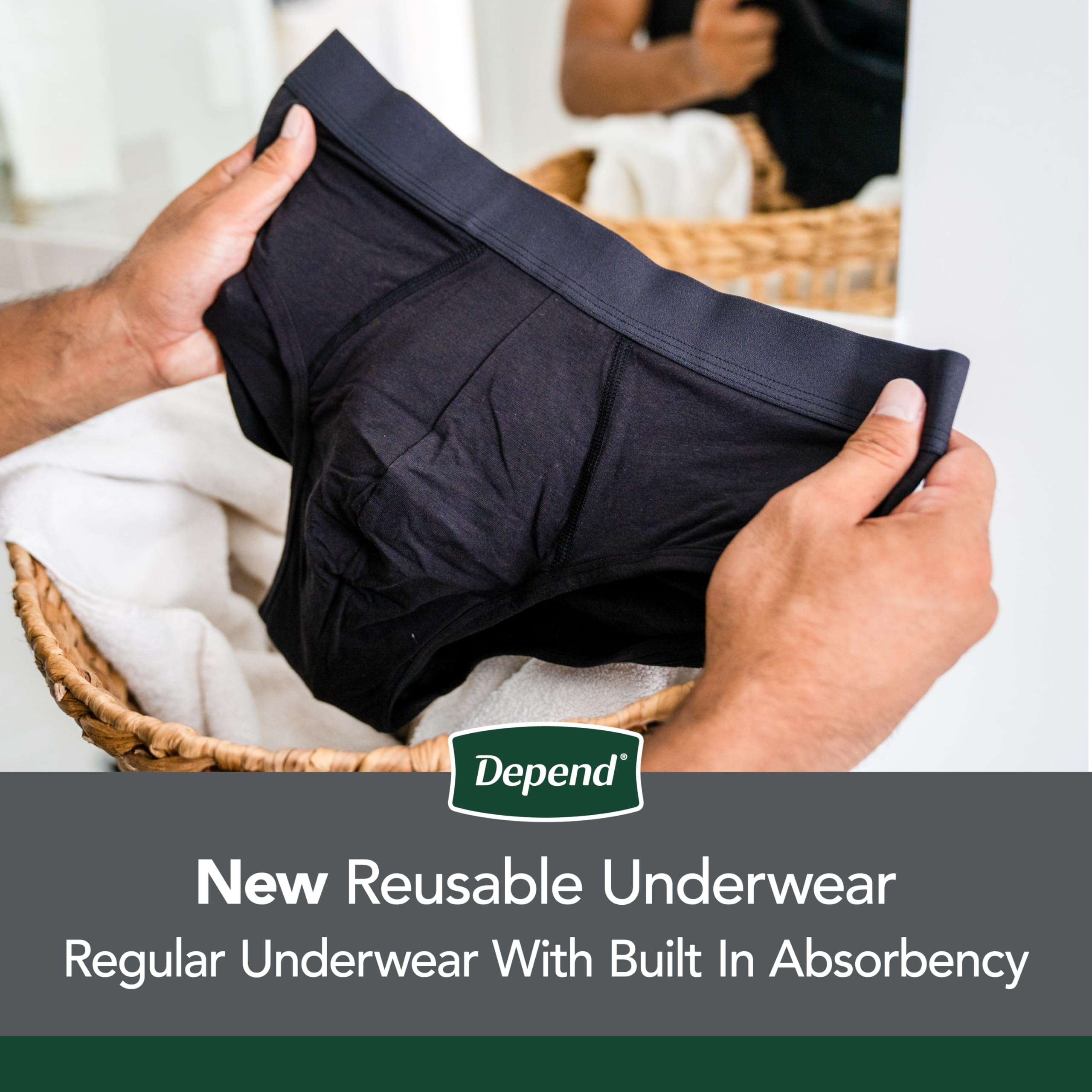 Foto 3 pulgar | Ropa Interior Lavable Para Incontinencia Adulta Depend Para Hombre  Color Negro M - Venta Internacional.