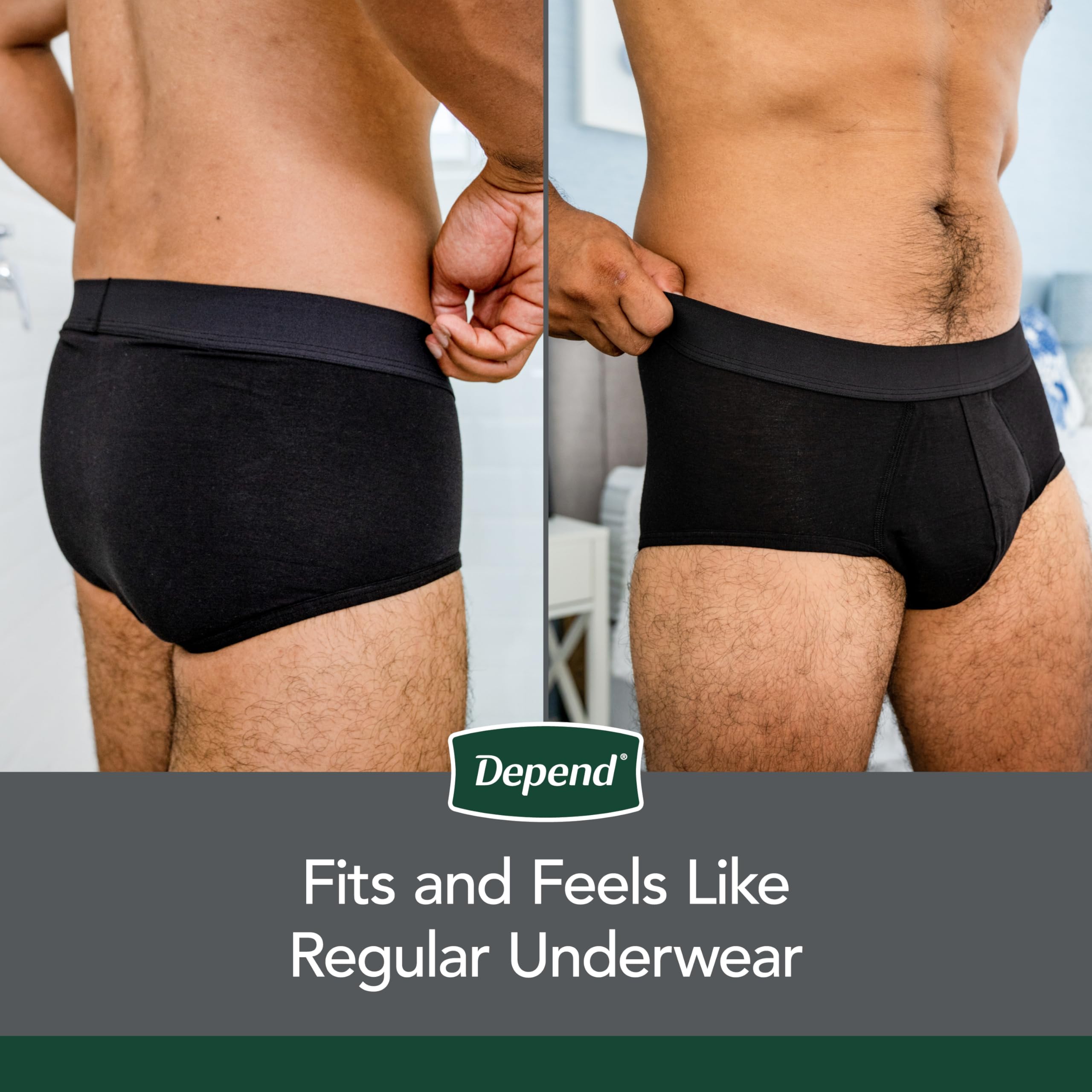 Foto 5 | Ropa Interior Lavable Para Incontinencia Adulta Depend Para Hombre  Color Negro M - Venta Internacional.