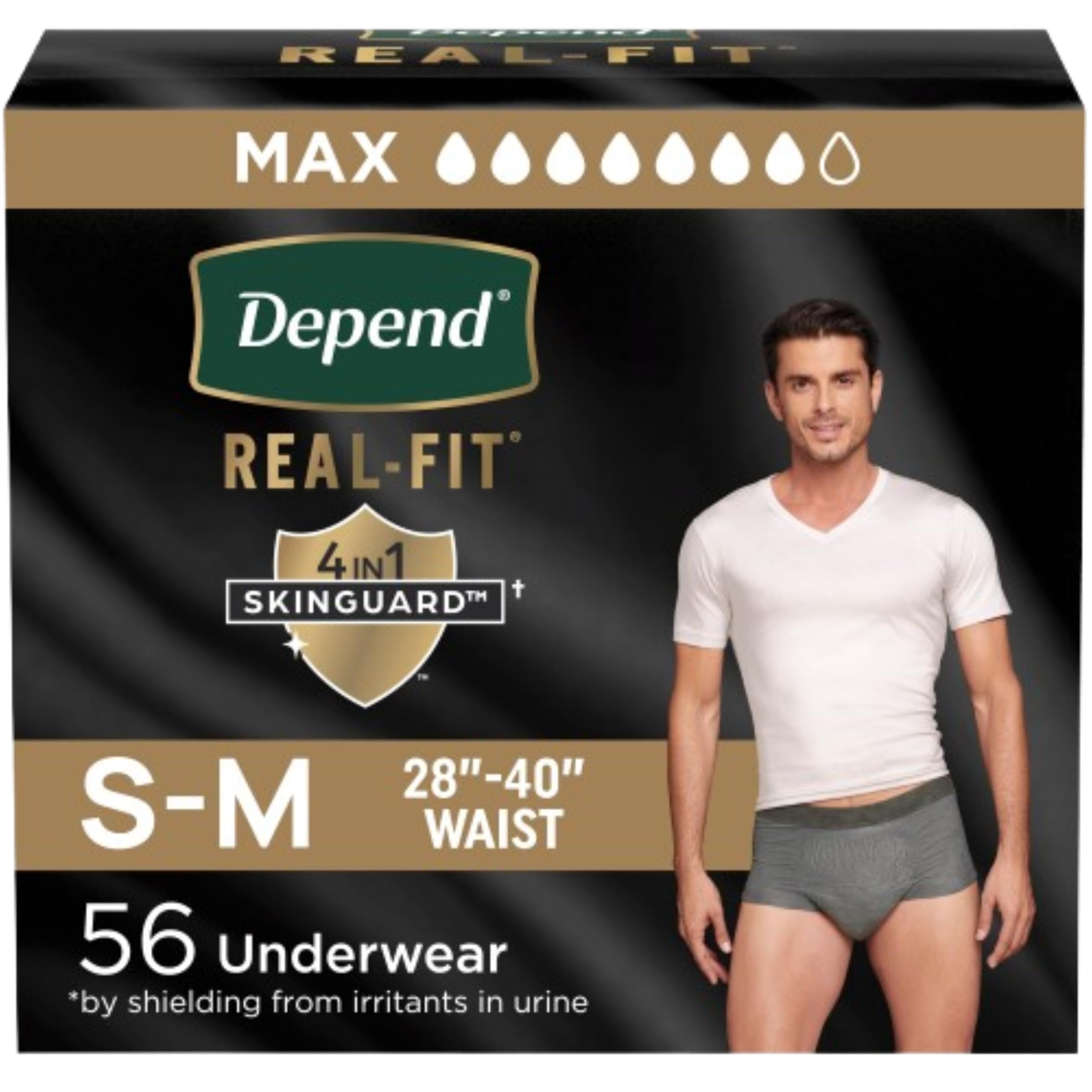 Foto 2 pulgar | Ropa Interior Para Incontinencia Depend Real Fit Hombre S/m 56 Unidades - Venta Internacional.