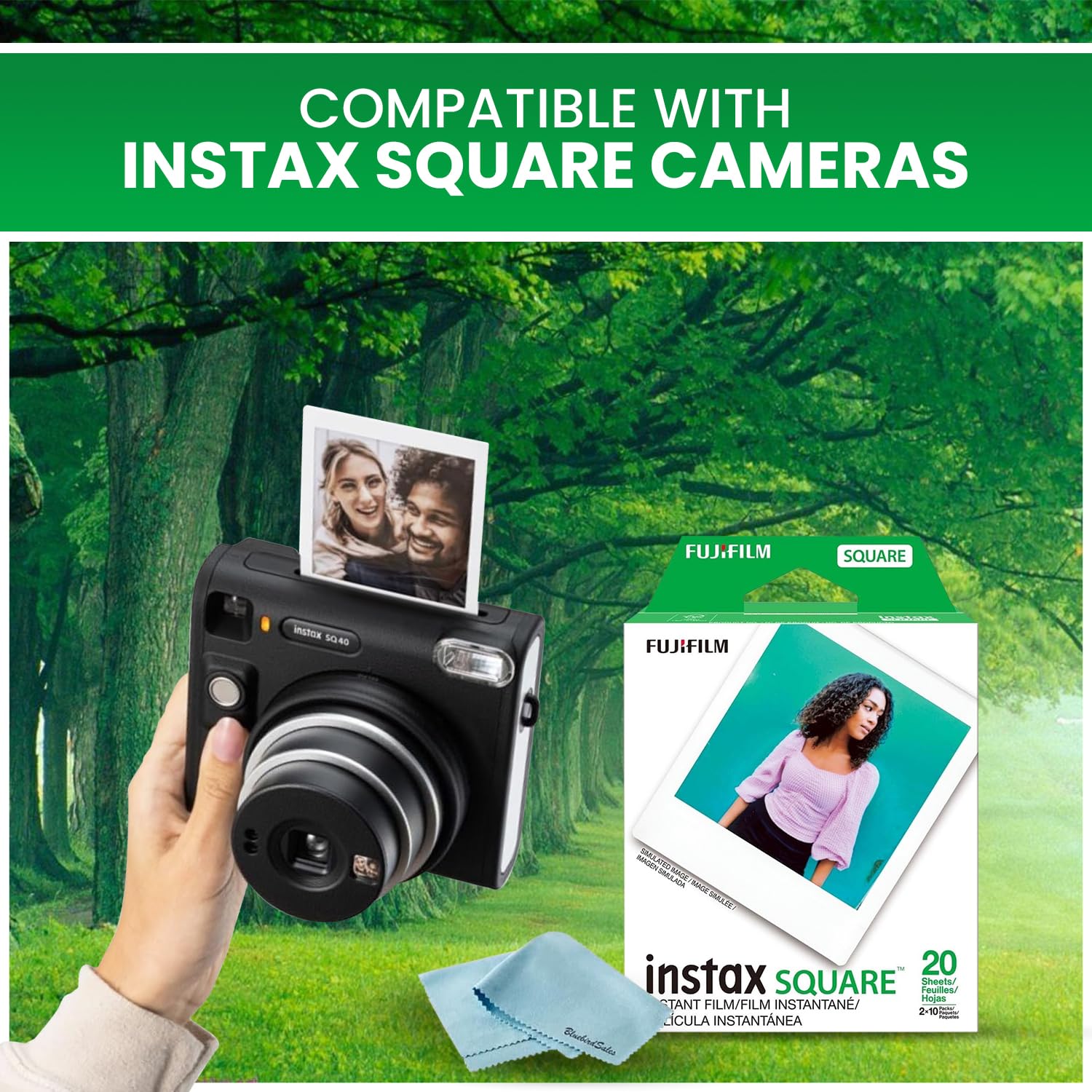 Foto 3 pulgar | Película Instantánea Fujifilm Instax Square 20 Exposiciones (20 Hojas) - Venta Internacional.