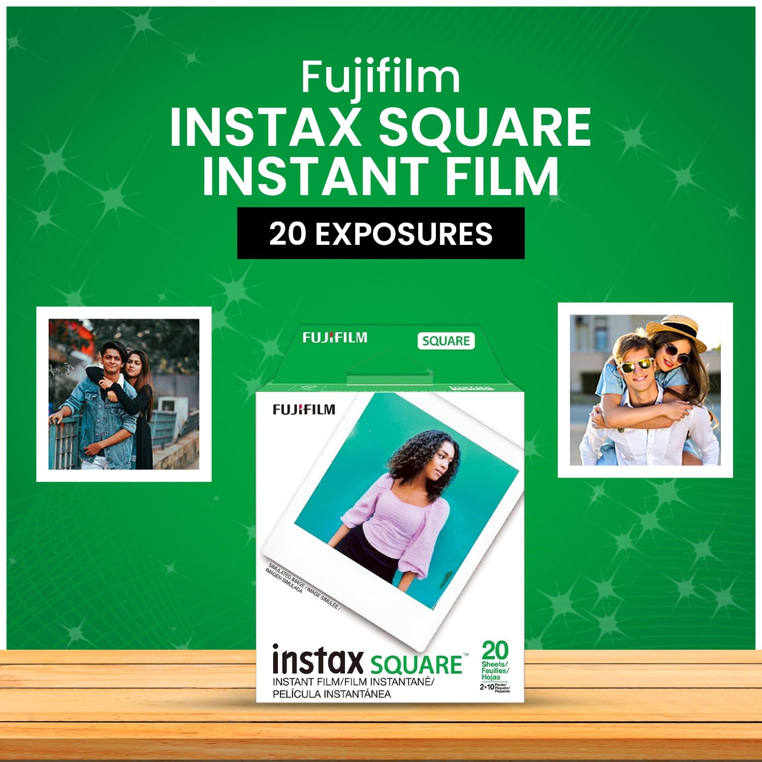 Foto 5 pulgar | Película Instantánea Fujifilm Instax Square 20 Exposiciones (20 Hojas) - Venta Internacional.