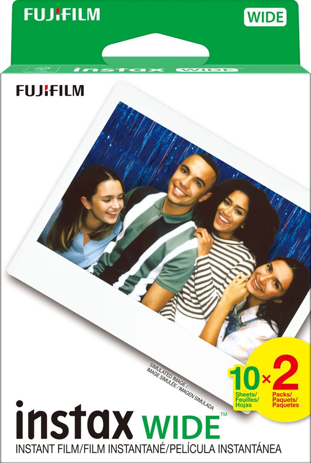Foto 2 pulgar | Película Instantánea Fujifilm Instax Wide, Paquete Doble, 20 Exposiciones - Venta Internacional.