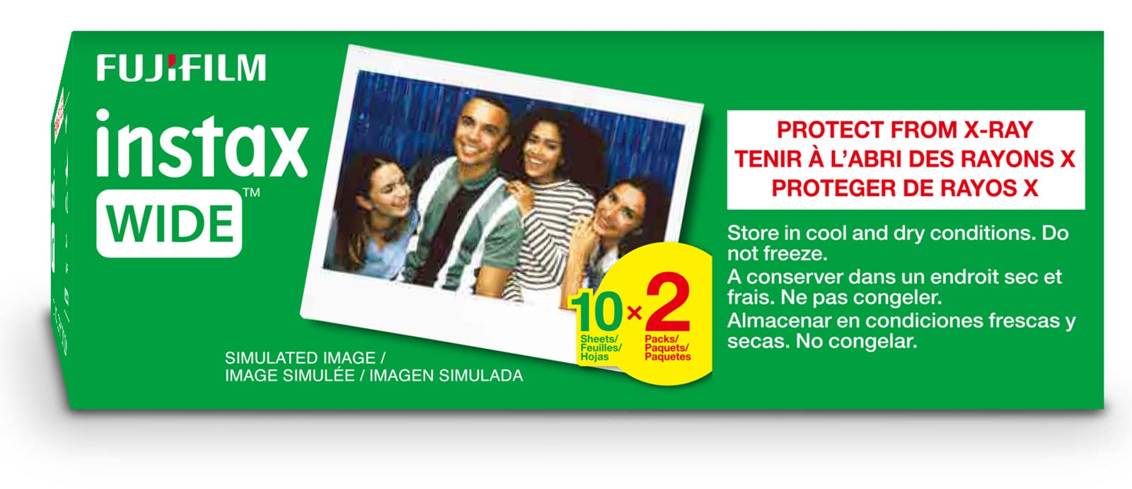 Foto 4 | Película Instantánea Fujifilm Instax Wide, Paquete Doble, 20 Exposiciones - Venta Internacional.
