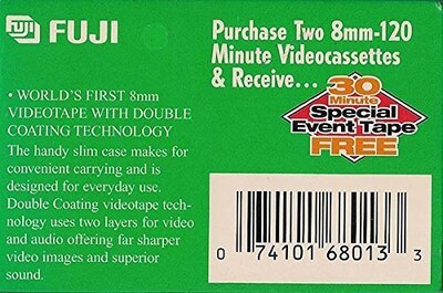 Foto 2 | Cintas De Videocasete Fujifilm Mp P6-120 Ds N 8 Mm, Paquete De 2 - Venta Internacional.