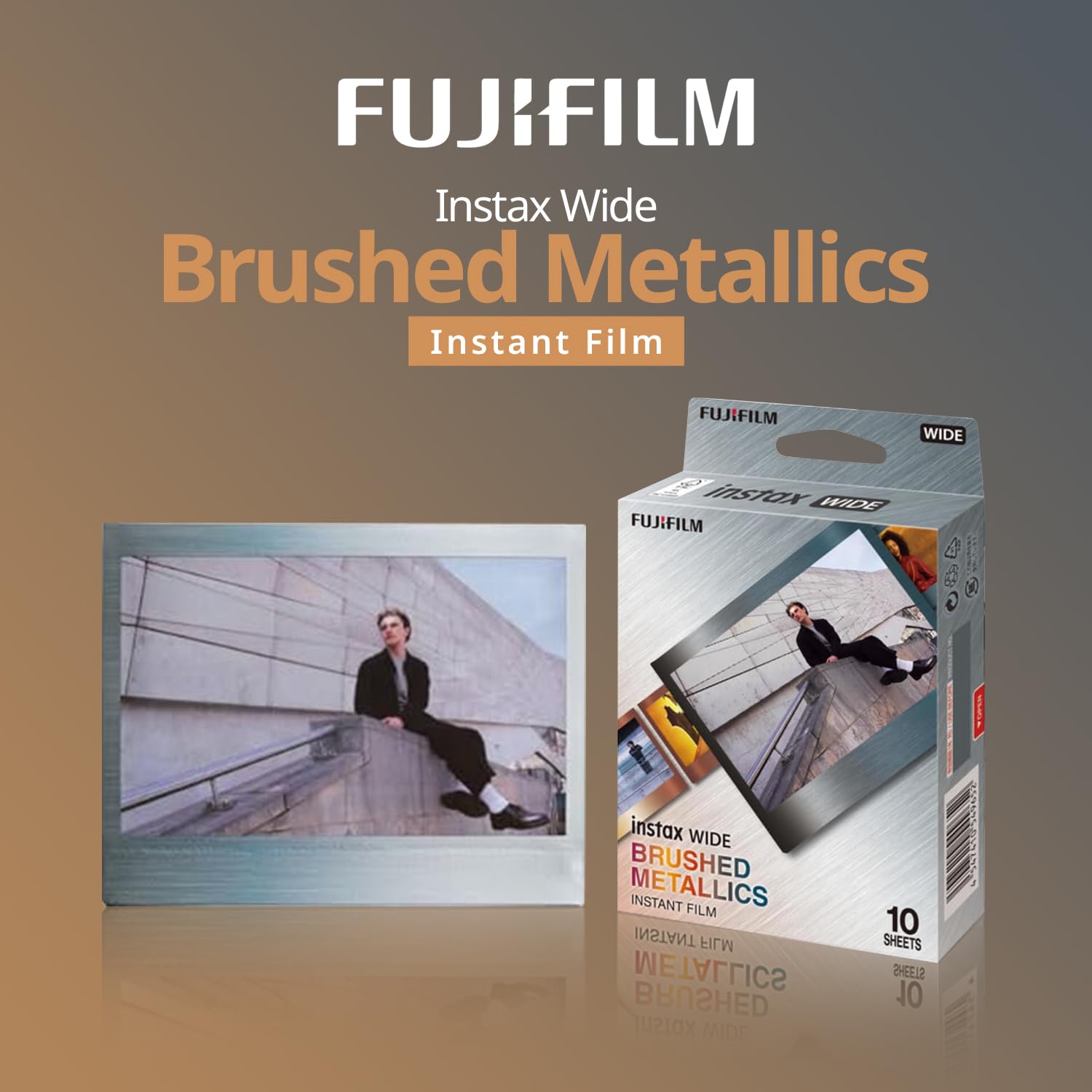 Foto 4 pulgar | Paquete De Película Instantánea Fujifilm Instax Wide Brushed Metallics - Venta Internacional.