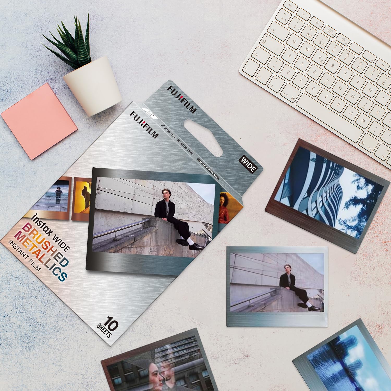 Foto 7 pulgar | Paquete De Película Instantánea Fujifilm Instax Wide Brushed Metallics - Venta Internacional.