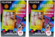Película Fujifilm Instax Mini Instant Rainbow, 20 Hojas - Venta Internacional.