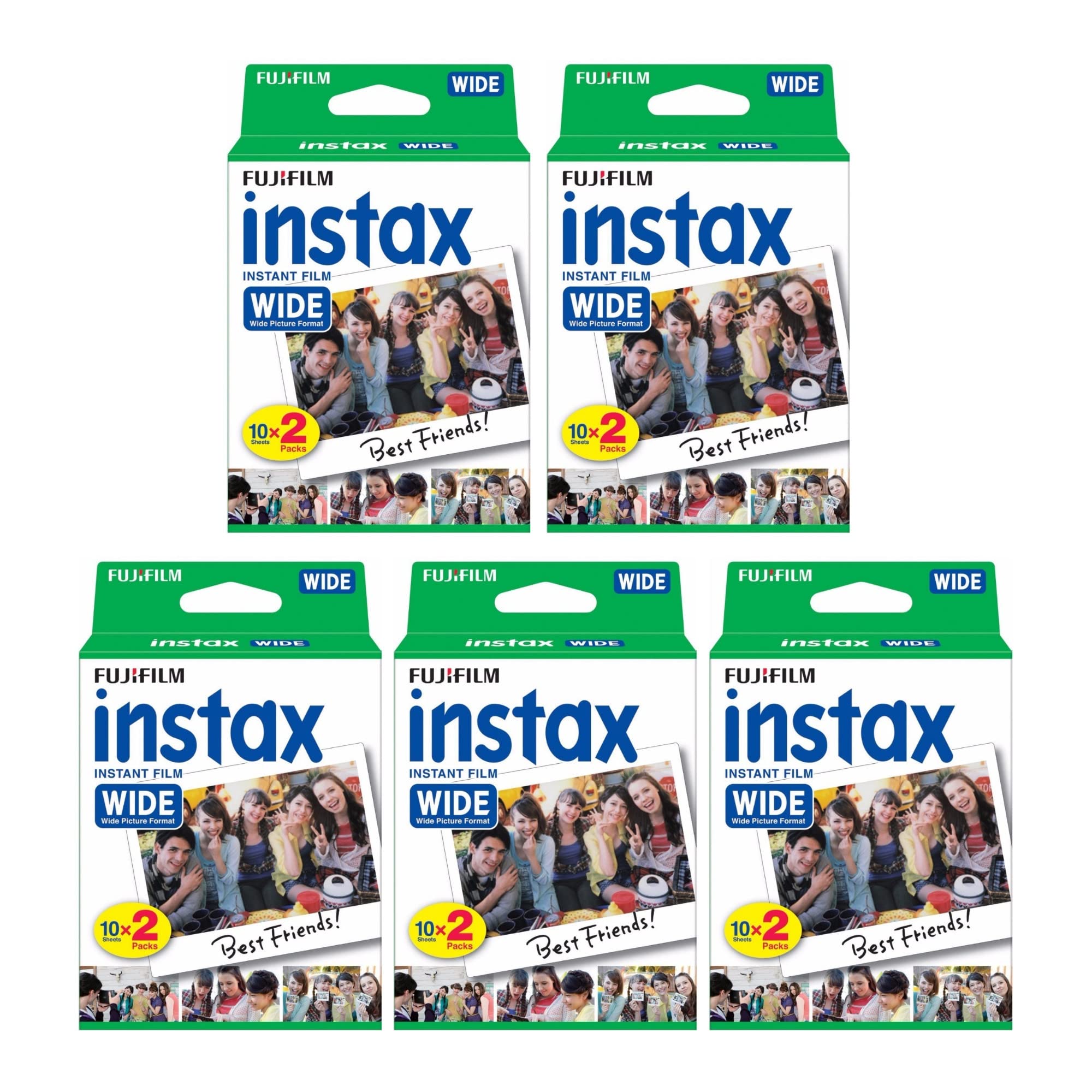Foto 2 pulgar | Película Fujifilm Instax Wide 20 Exposiciones 800 Iso (paquete De 5) - Venta Internacional.