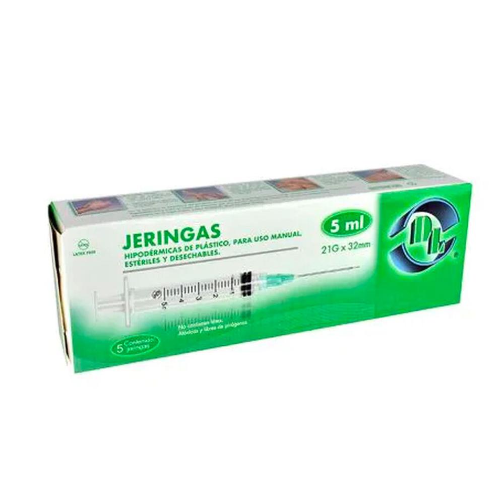 Foto 3 pulgar | Jeringas Desechables Dl 5 ml con Aguja de 21g x 32 mm 5 Piezas