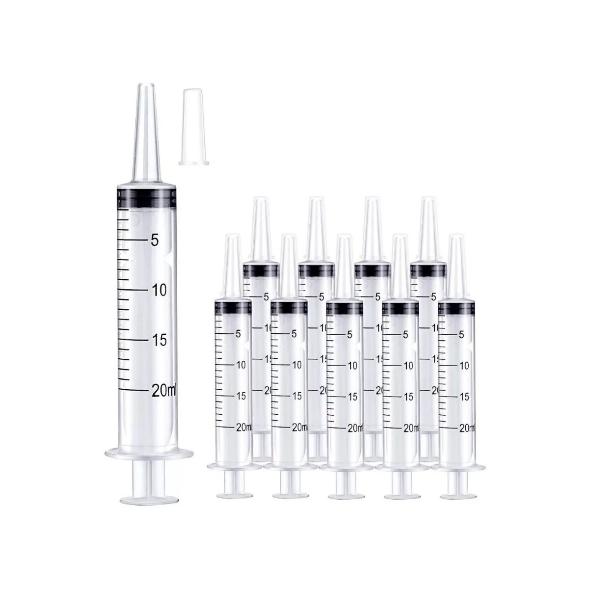 Foto 2 pulgar | Set de 10 Jeringas Reutilizables de 20 ml con Medición