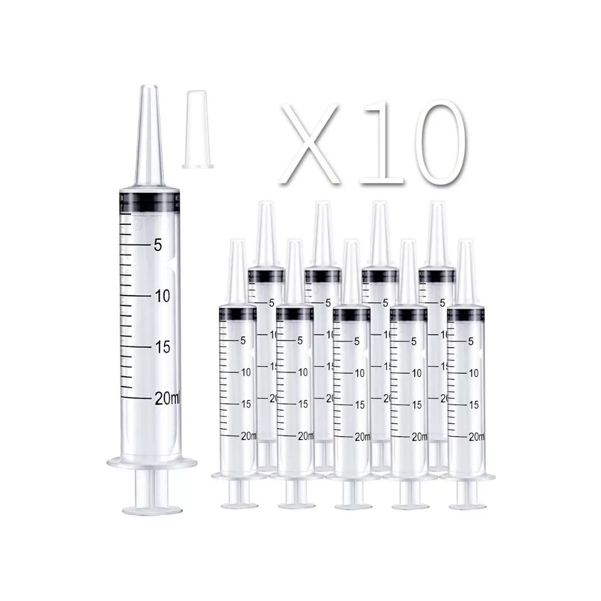 Foto 3 pulgar | Set de 10 Jeringas Reutilizables de 20 ml con Medición