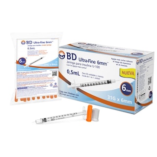 Foto 2 | Jeringa para Insulina Bd Ultra Fine 0.5 ml 31x6mm 30 Piezas