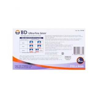 Foto 3 | Jeringa para Insulina Bd Ultra Fine 0.5 ml 31x6mm 30 Piezas