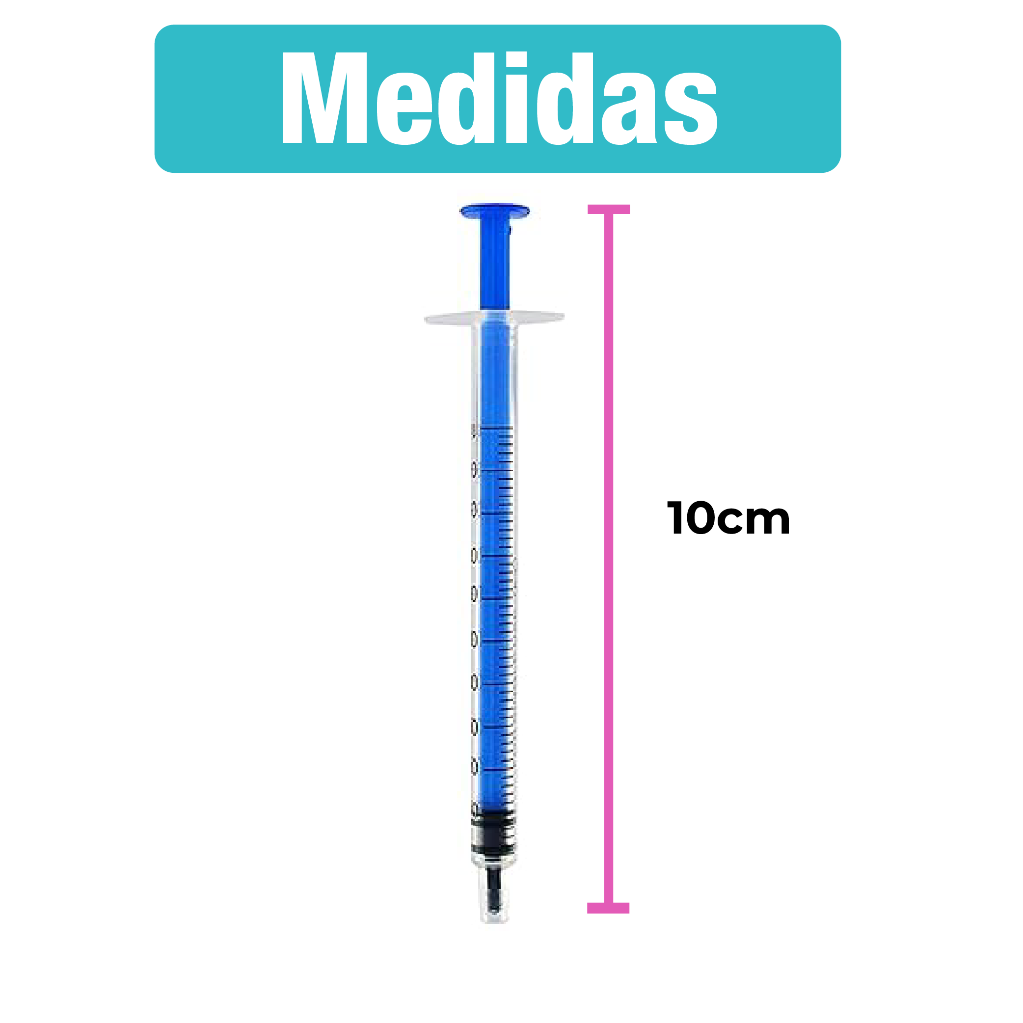 Foto 8 pulgar | Set De 20 Jeringas Reutilizables De 1 Ml Con Medición