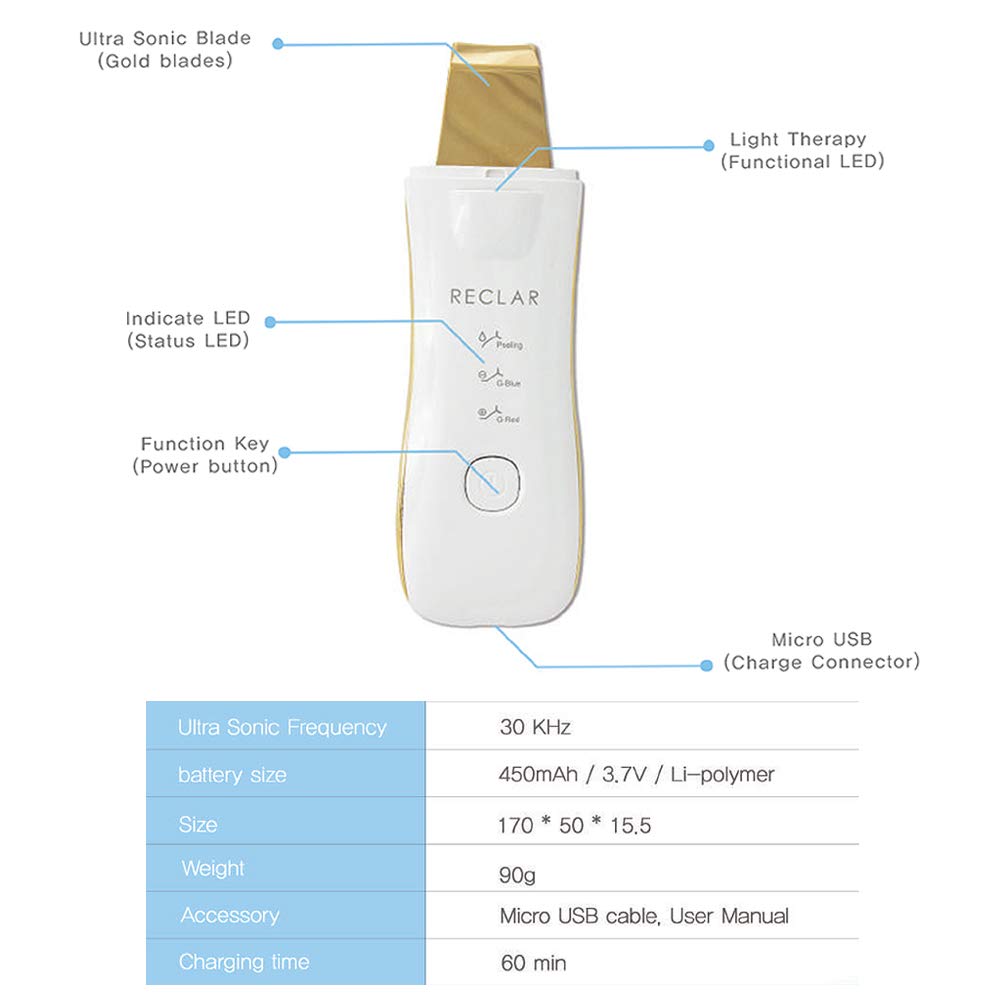 Foto 7 | Dispositivo Facial Antienvejecimiento Para El Cuidado De La Piel Con Exfoliación Con Agua Reclar Gold - Venta Inter