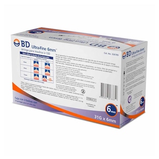 Foto 3 | Jeringa para Insulina BD Ultra Fine 0.3 ml 31g x 6mm 30 Piezas