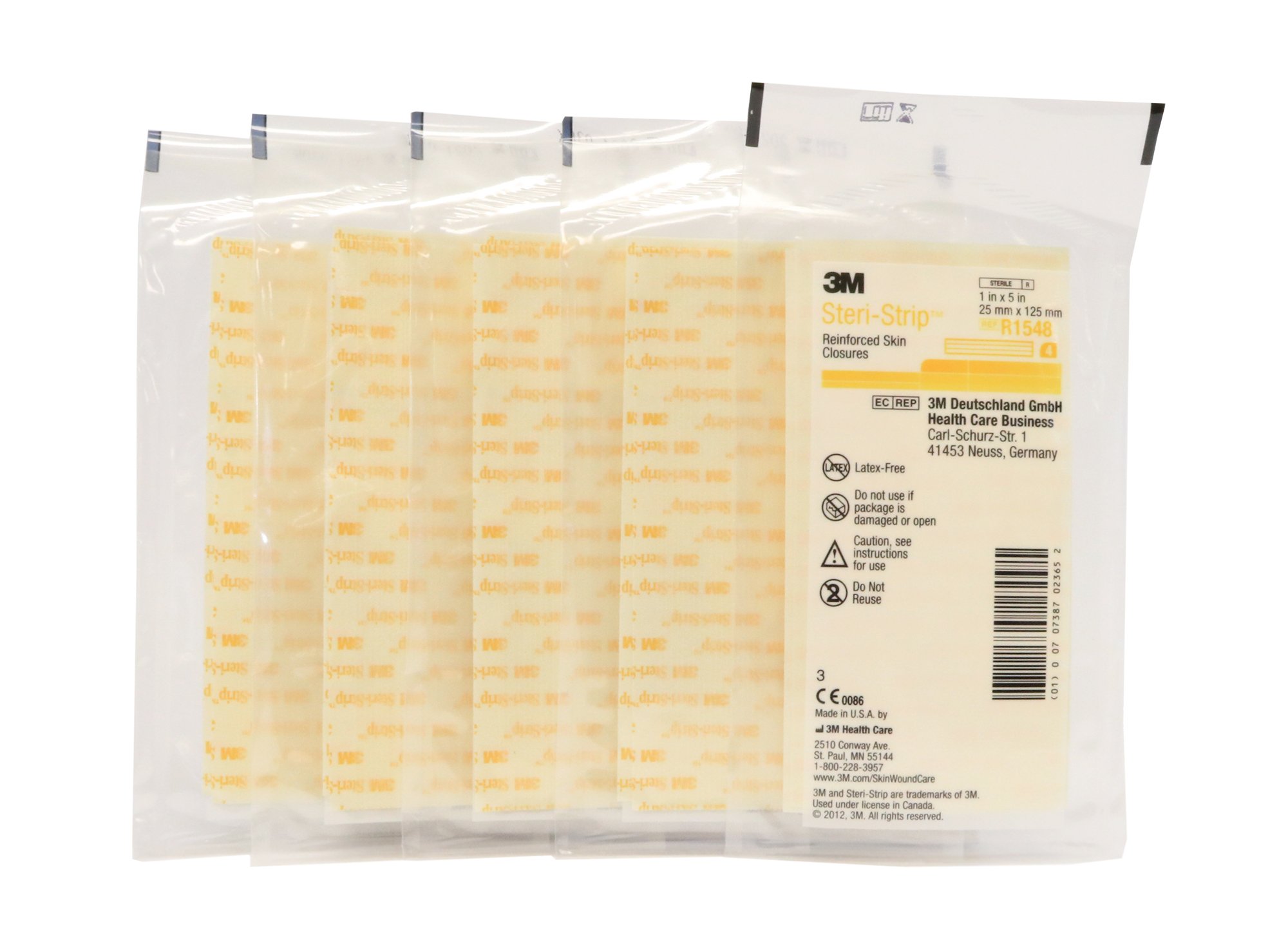 Foto 1 | Cierre De Piel Steri Strip De 3 M, 1 X 5 Pulgadas, 4 Sobres, Paquete De 5 - Venta Internacional.