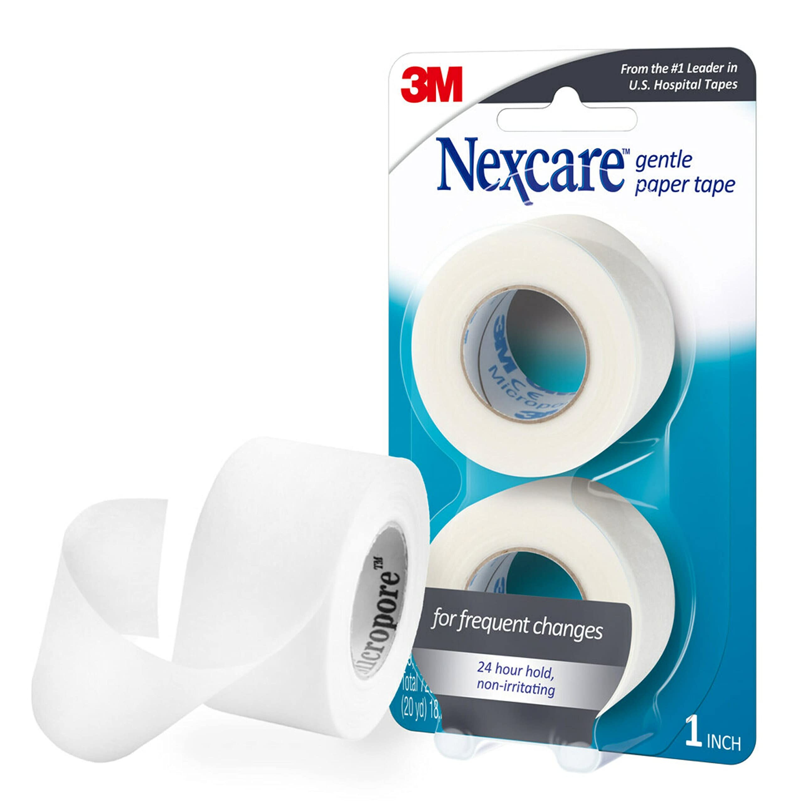 Foto 2 pulgar | Cinta Adhesiva De Papel Médica Nexcare Gentle De 1 Cm X 9 M, 2 Rollos - Venta Internacional.