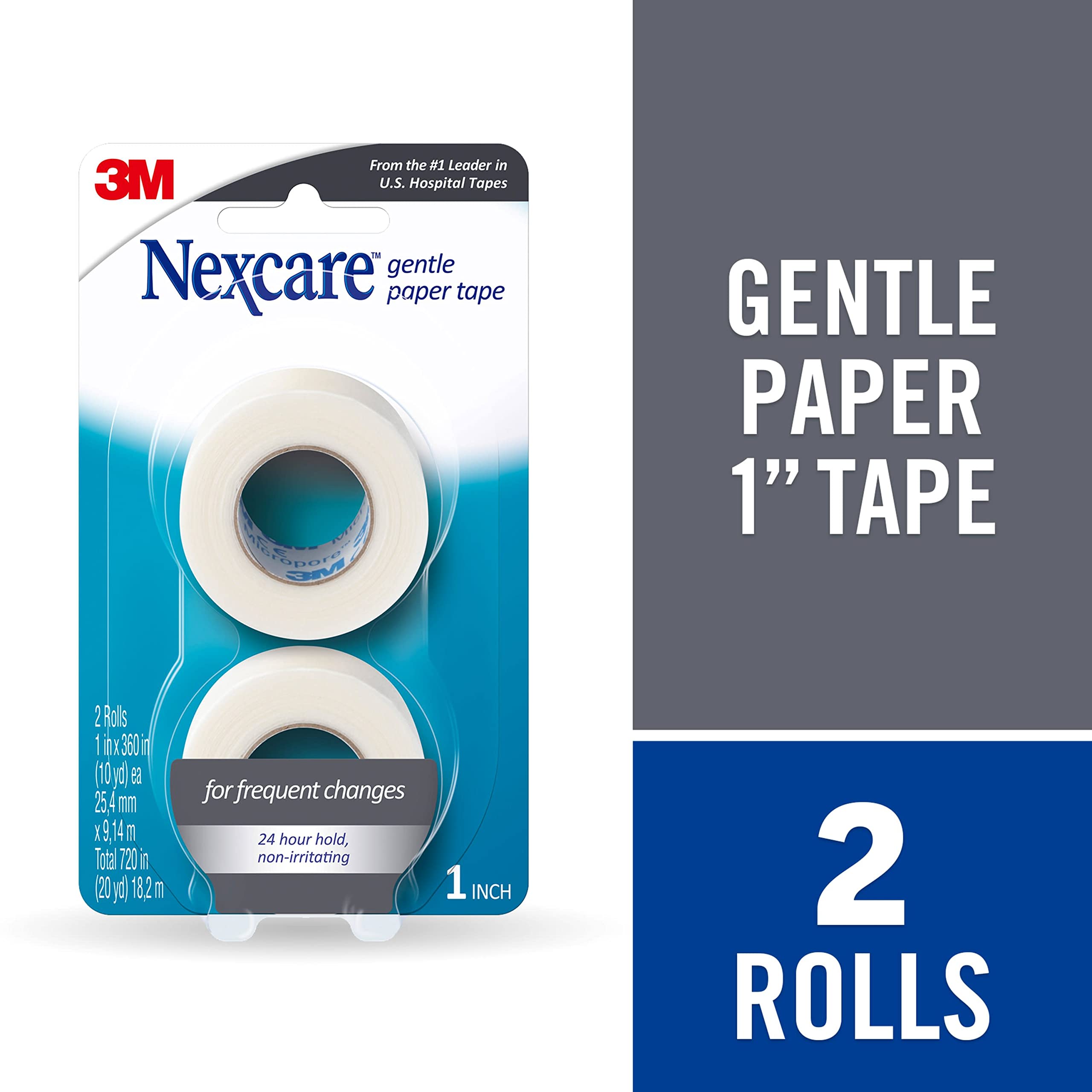 Foto 5 pulgar | Cinta Adhesiva De Papel Médica Nexcare Gentle De 1 Cm X 9 M, 2 Rollos - Venta Internacional.