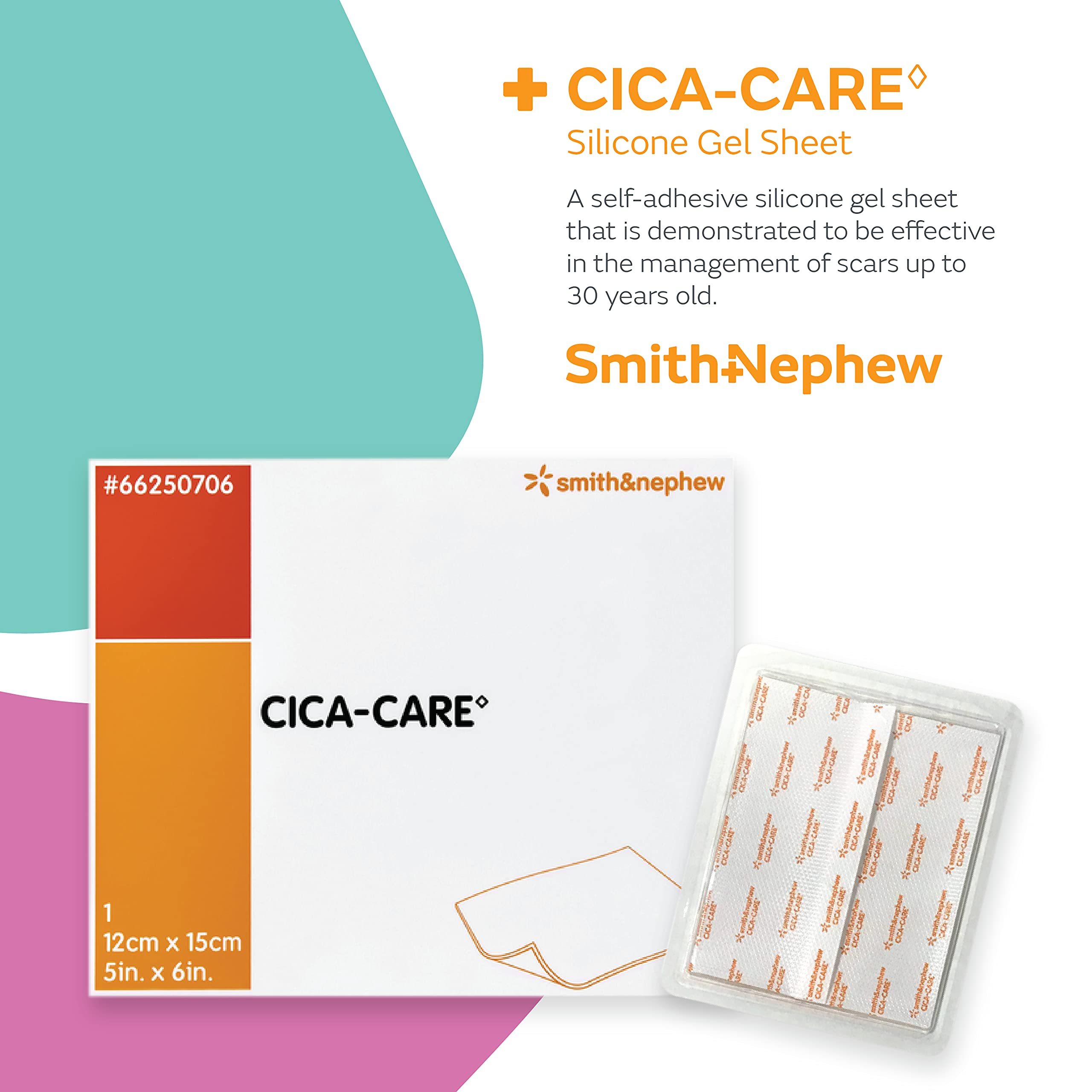 Foto 2 | Producto Para El Cuidado De Heridas Smith+nephew, Lámina De Gel De Silicona Cica-care - Venta Internacional.