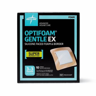 Foto 1 | Aderezo Medline Optifoam Gentle Ex Con Borde De 3 X 3 Cm (10 Unidades) - Venta Internacional.