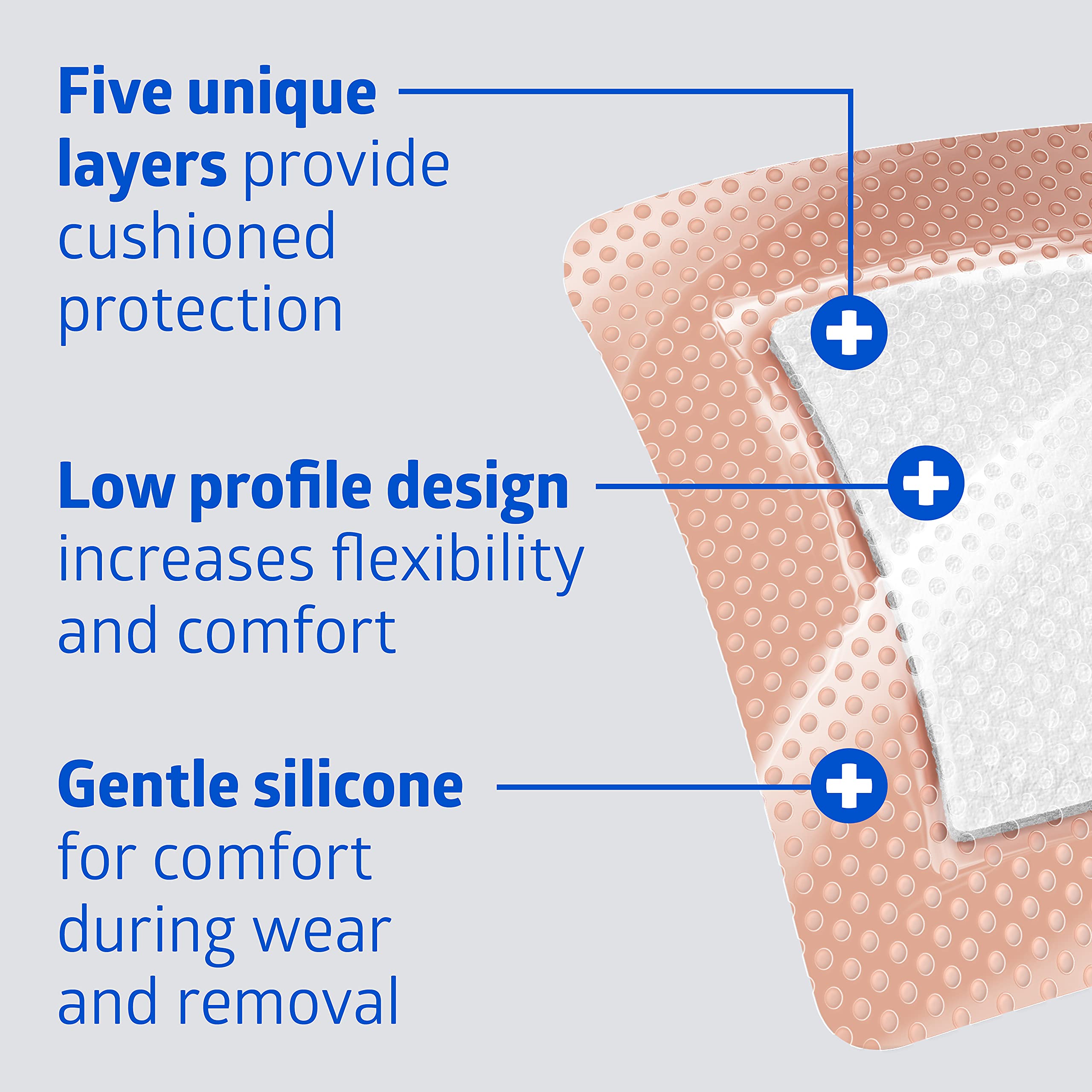 Foto 3 pulgar | Aderezo Medline Optifoam Gentle Ex Con Borde De 3 X 3 Cm (10 Unidades) - Venta Internacional.