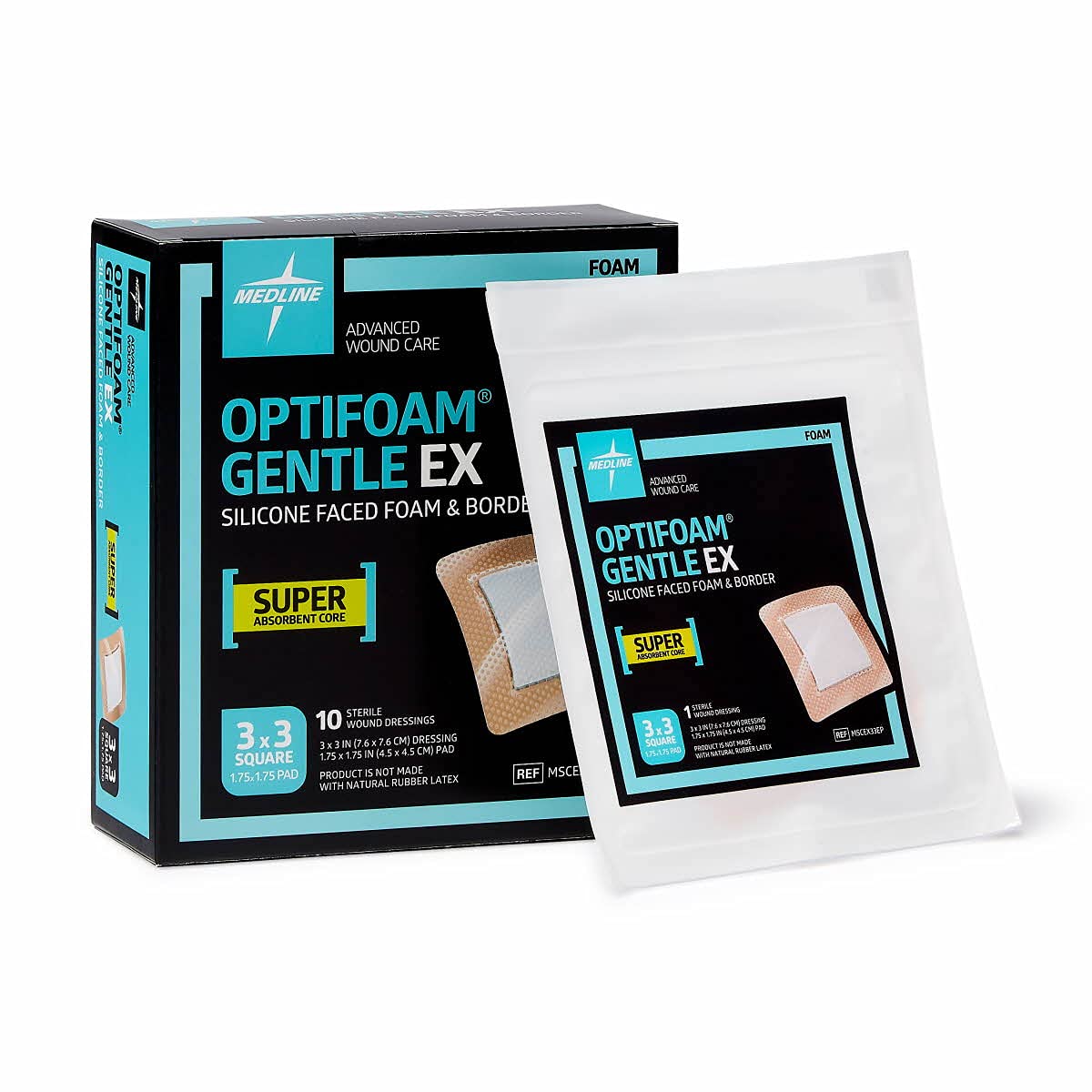 Foto 6 pulgar | Aderezo Medline Optifoam Gentle Ex Con Borde De 3 X 3 Cm (10 Unidades) - Venta Internacional.