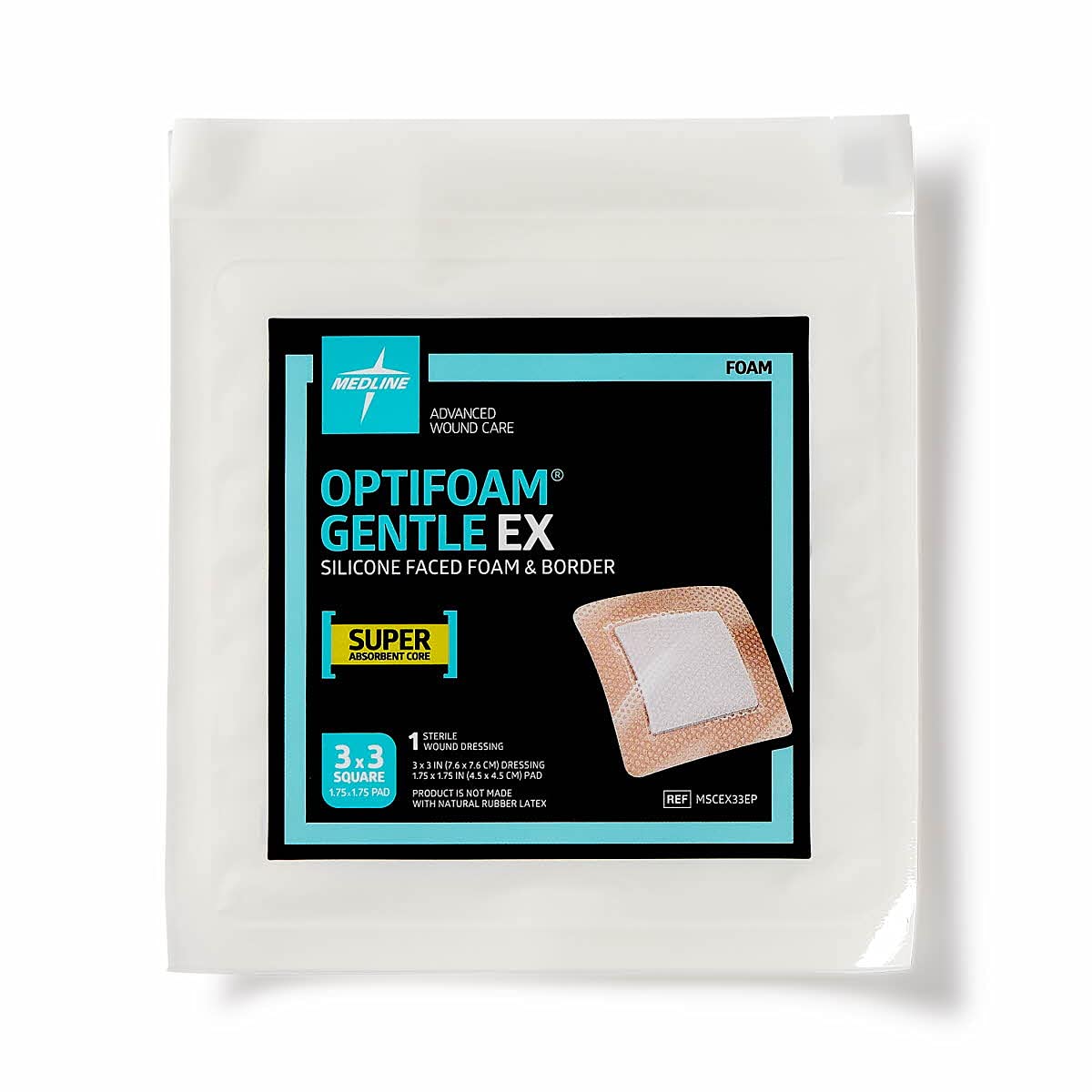 Foto 7 pulgar | Aderezo Medline Optifoam Gentle Ex Con Borde De 3 X 3 Cm (10 Unidades) - Venta Internacional.