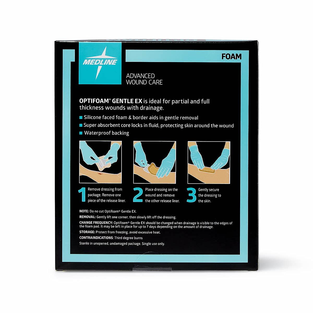 Foto 8 pulgar | Aderezo Medline Optifoam Gentle Ex Con Borde De 3 X 3 Cm (10 Unidades) - Venta Internacional.