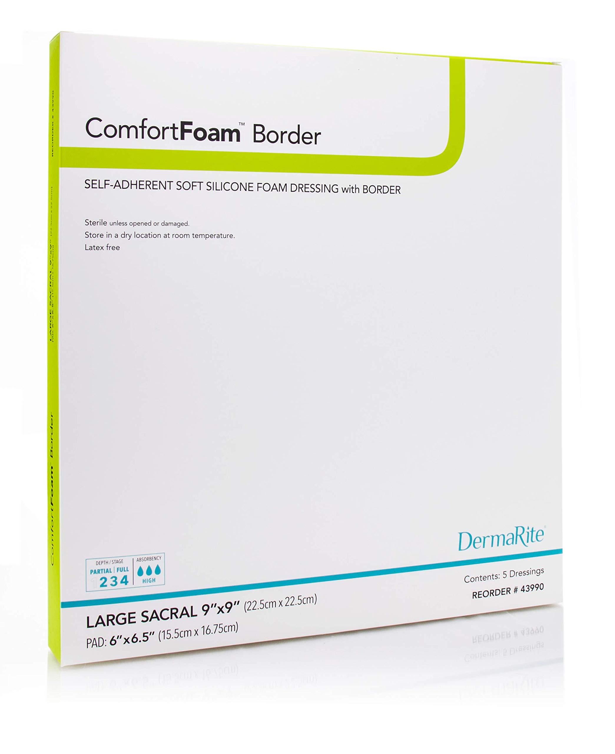 Foto 2 pulgar | Apósito De Espuma De Silicona Dermarite Comfortfoam Border Sacral - Venta Internacional.