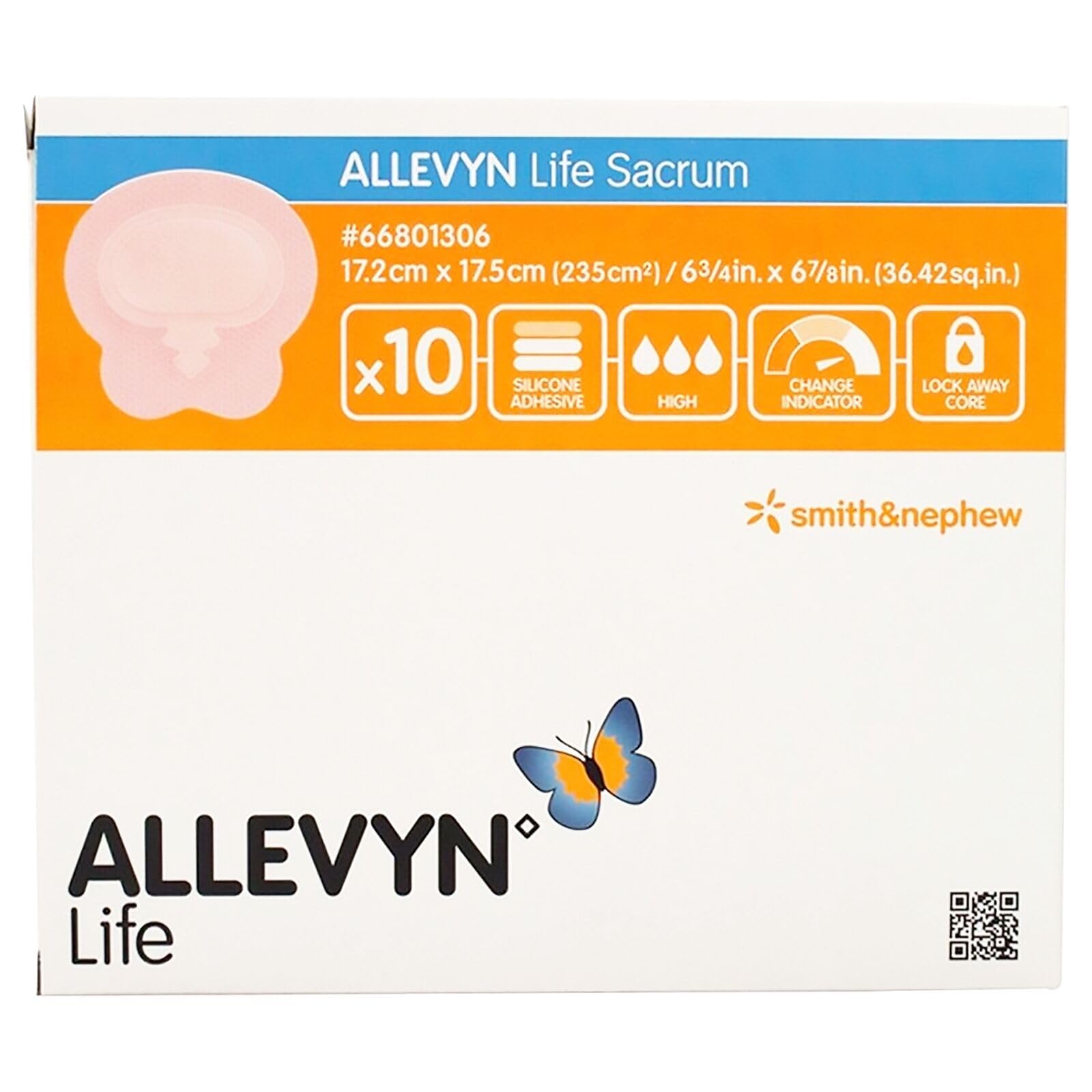 Foto 2 pulgar | Apósito Para Heridas Smith & Nephew Allevyn Life Small Sacrum - Venta Internacional.