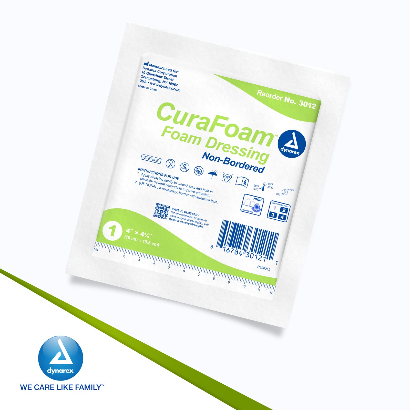 Foto 7 pulgar | Aderezo De Espuma Dynarex Curafoam Sin Bordes De 4 X 10 Cm  Paquete De 10 - Venta Internacional.
