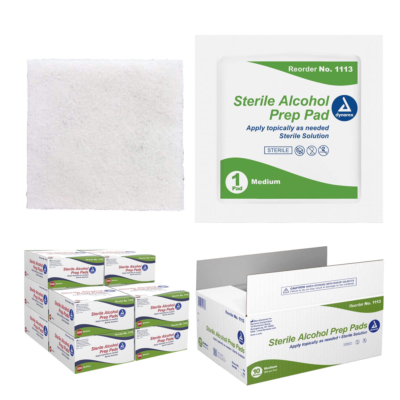 Foto 1 | Alcohol Prep Pads Dynarex 70% Alcohol Isopropílico Pads 2000 Pads - Venta Internacional.