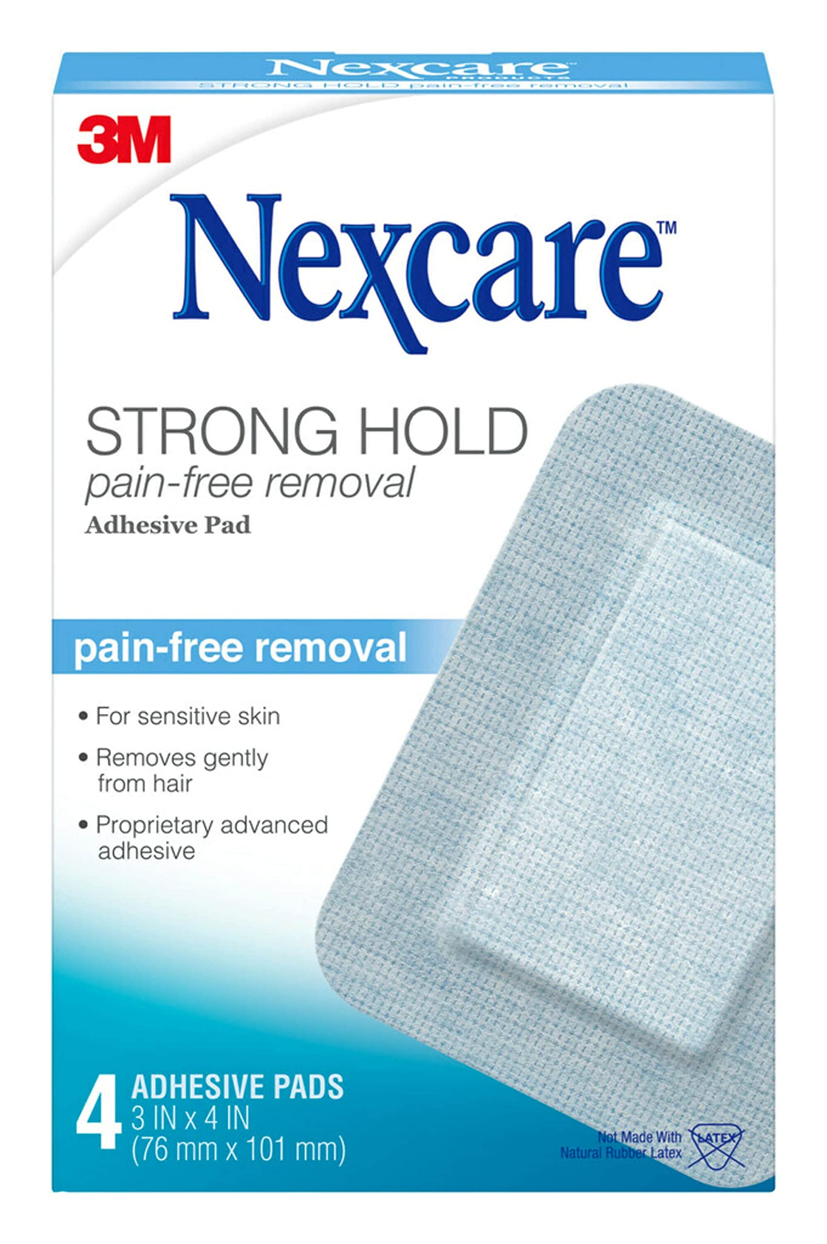 Foto 2 pulgar | Almohadillas Adhesivas Nexcare Strong Hold  Sin Dolor  4 Unidades - Venta Internacional.