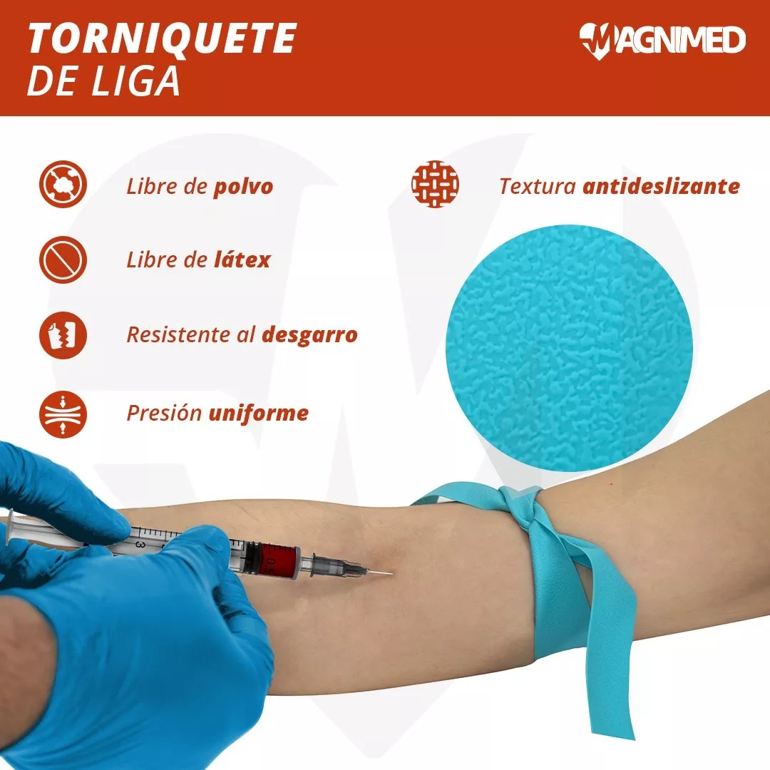 Foto 6 pulgar | Torniquete De Liga Sin Látex Desechable - Rollo (25 Piezas)
