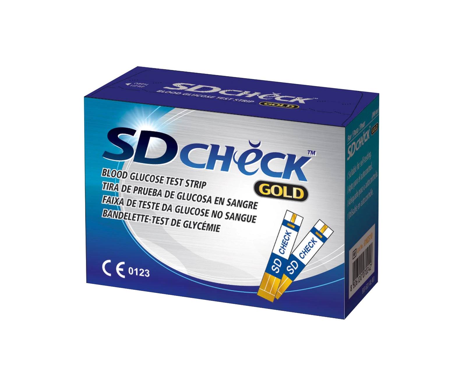 Foto 1 | Tiras Reactivas para Glucómetro Sd Check Gold 01gs10 con 50 pz