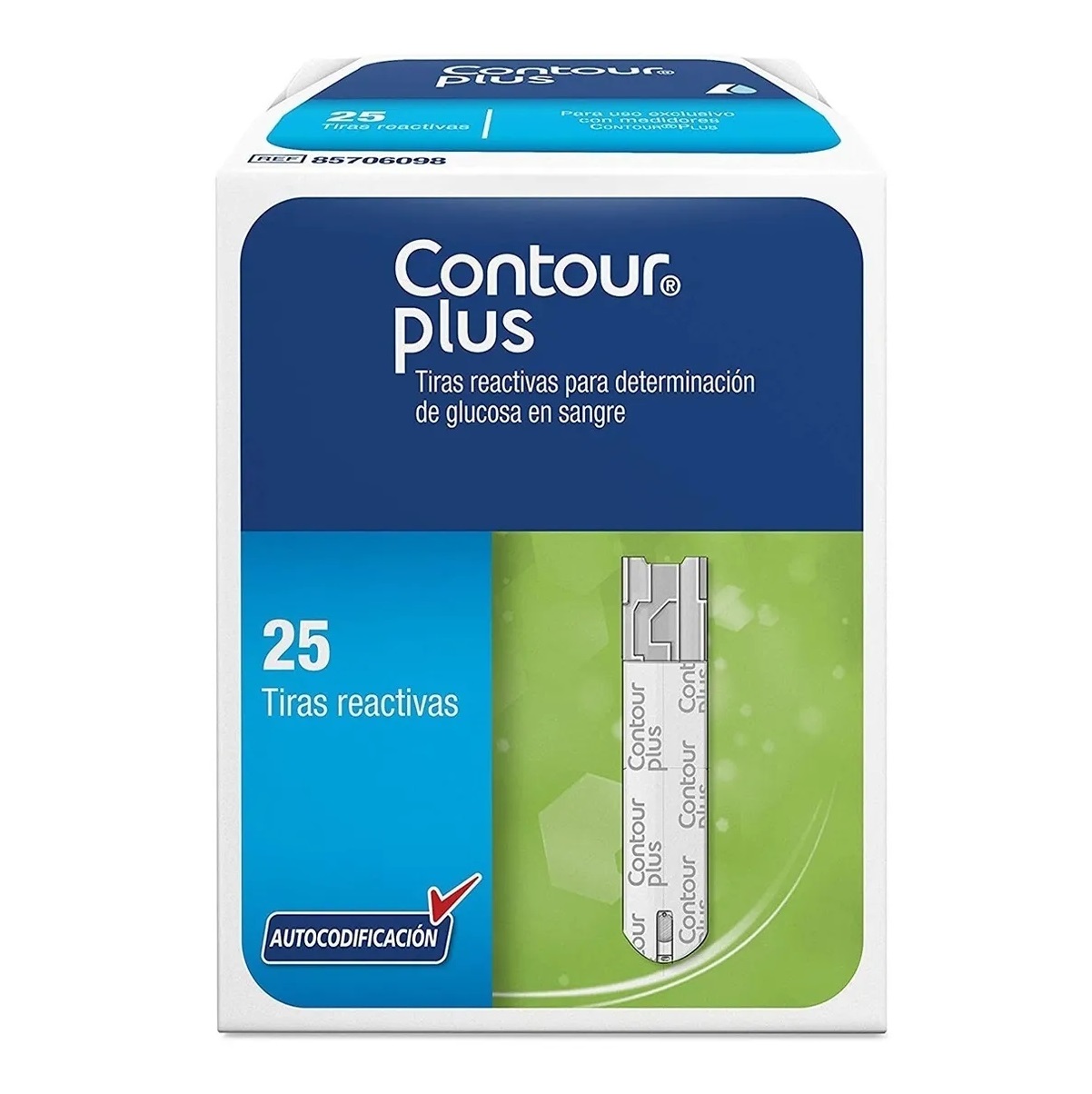 Foto 3 pulgar | Tiras Reactivas para Glucometro Contour Plus 25 Piezas