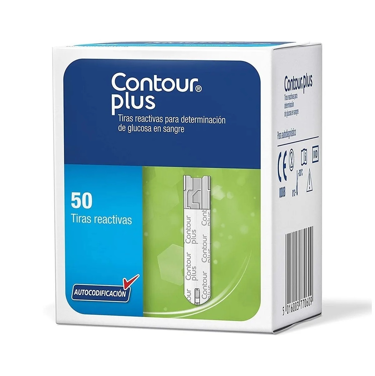 Tiras Reactivas Glucómetro Contour Plus 50 Piezas