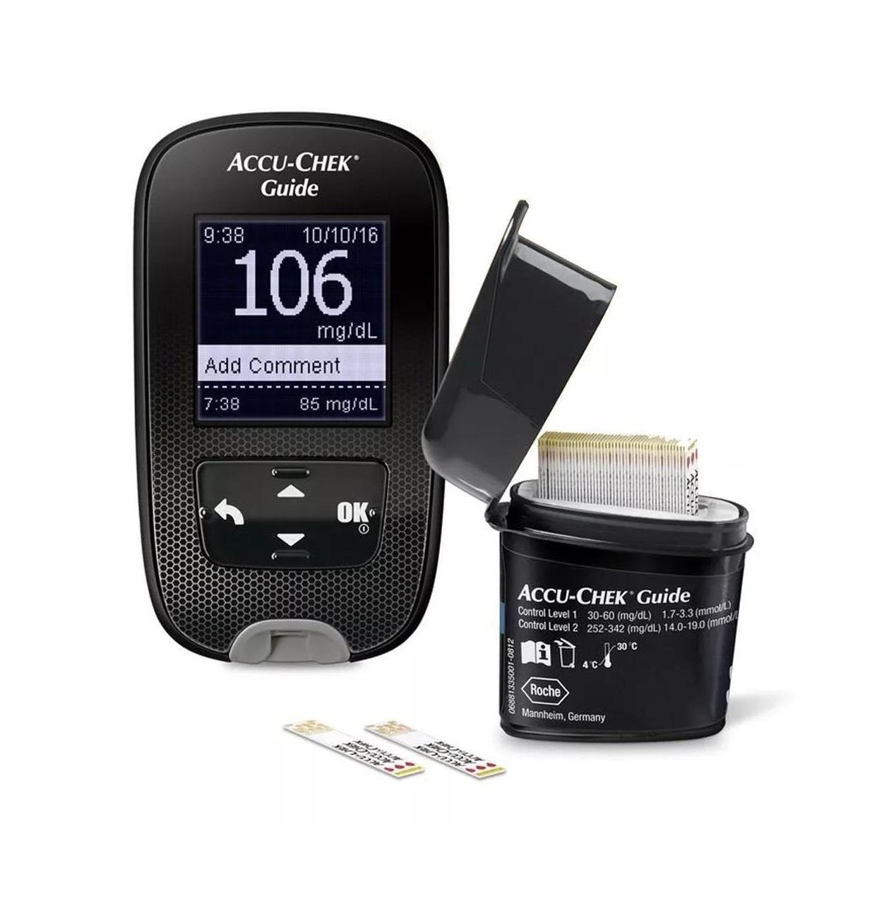 Glucómetro Guide Accu-chek Con 10 Tiras Y 10 Lancetas