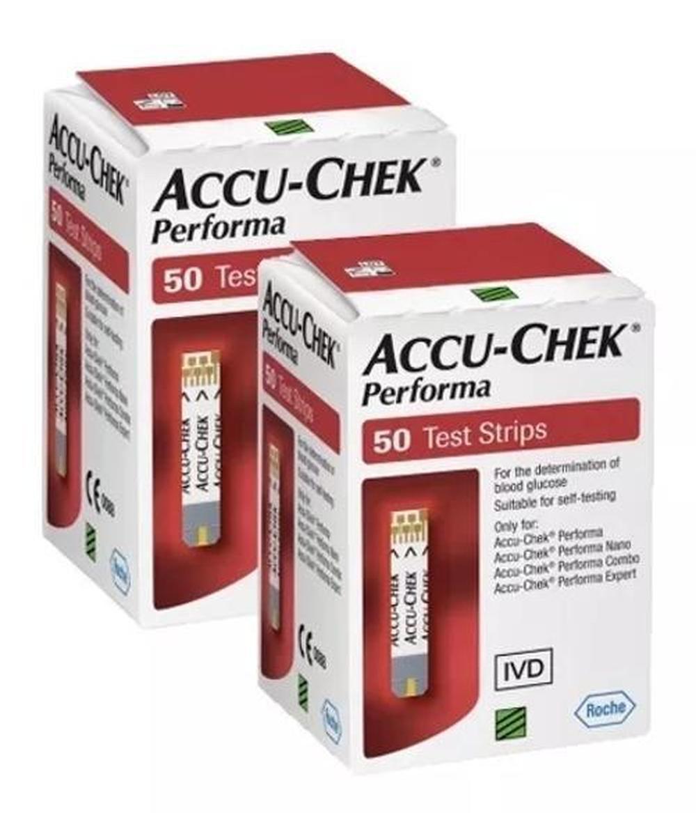 Foto 4 pulgar | Paquete De 100 Tiras Reactivas Accu-Chek Performa Glucómetro