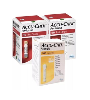 Foto 1 | 100 Tiras y 100 Lancetas Accu-chek Performa Softclix Glucosa